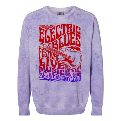 Electric Blues Festival Live Music Santa Cruz California Colorblast Crewneck Sweatshirt