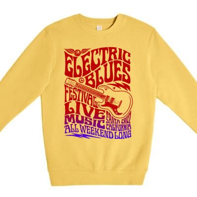 Electric Blues Festival Live Music Santa Cruz California Premium Crewneck Sweatshirt