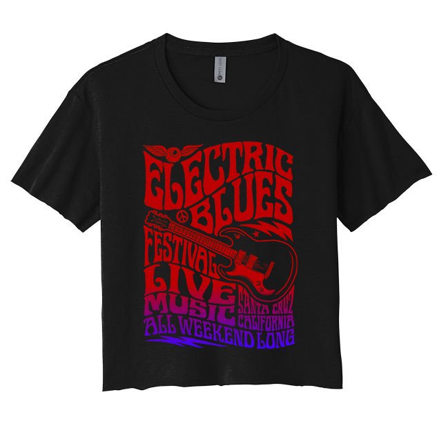 Electric Blues Festival Live Music Santa Cruz California Crop Top