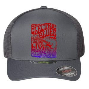 Electric Blues Festival Live Music Santa Cruz California Flexfit Unipanel Trucker Cap