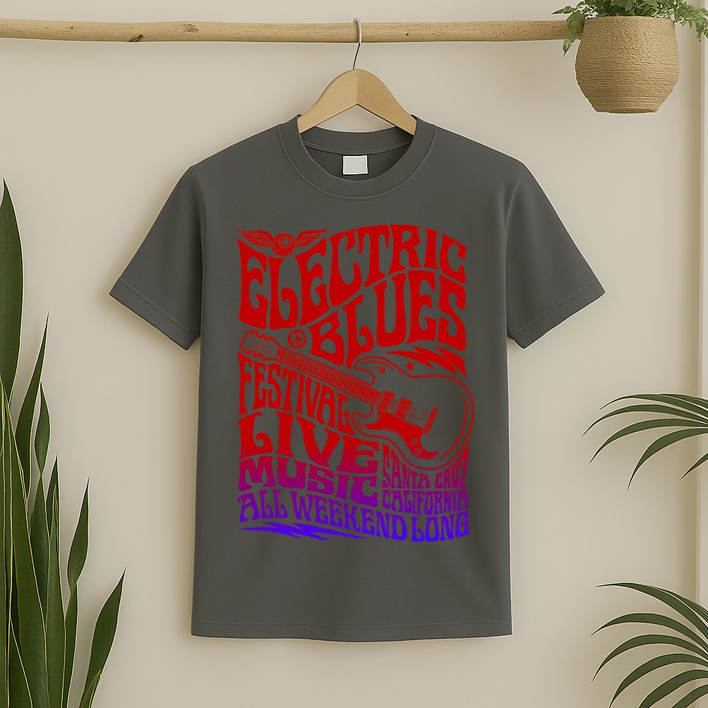 Electric Blues Festival Live Music Santa Cruz California T-Shirt