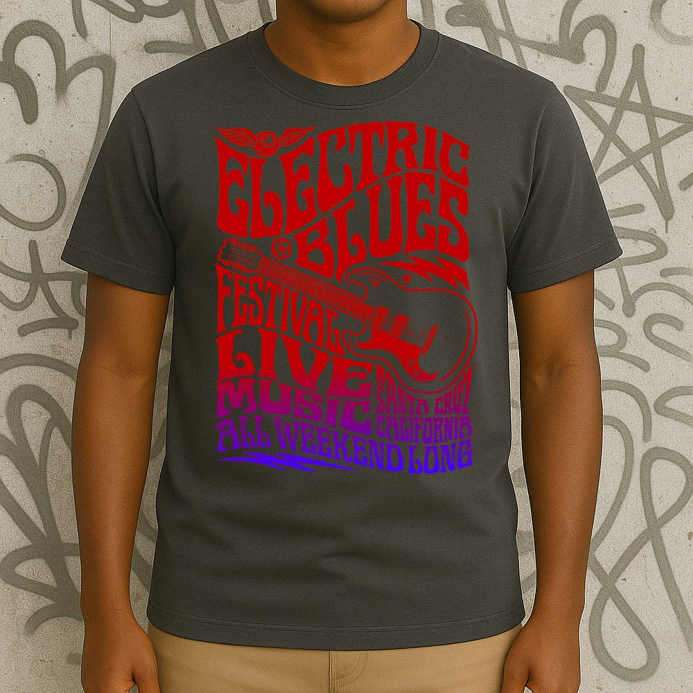 Electric Blues Festival Live Music Santa Cruz California T-Shirt