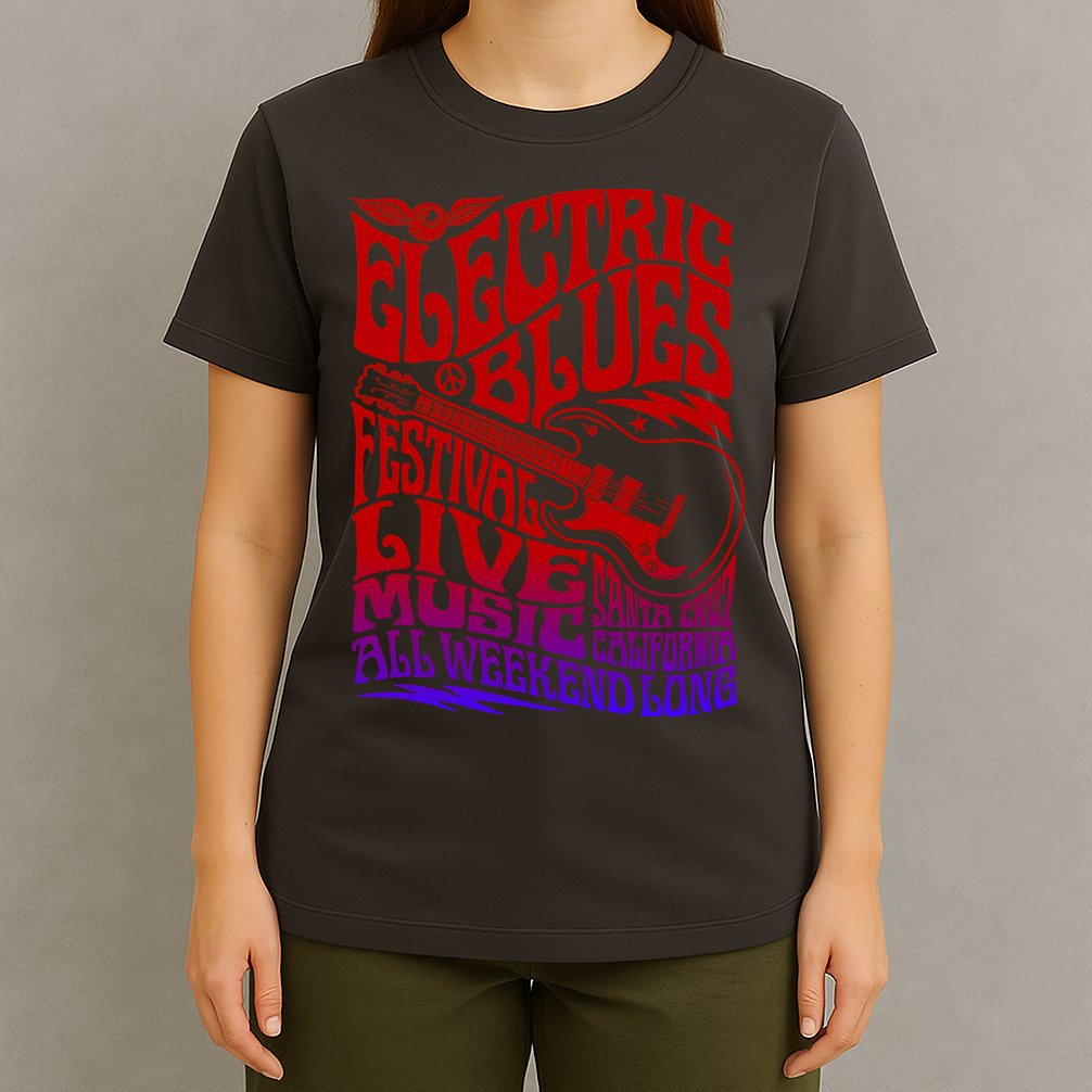 Electric Blues Festival Live Music Santa Cruz California T-Shirt