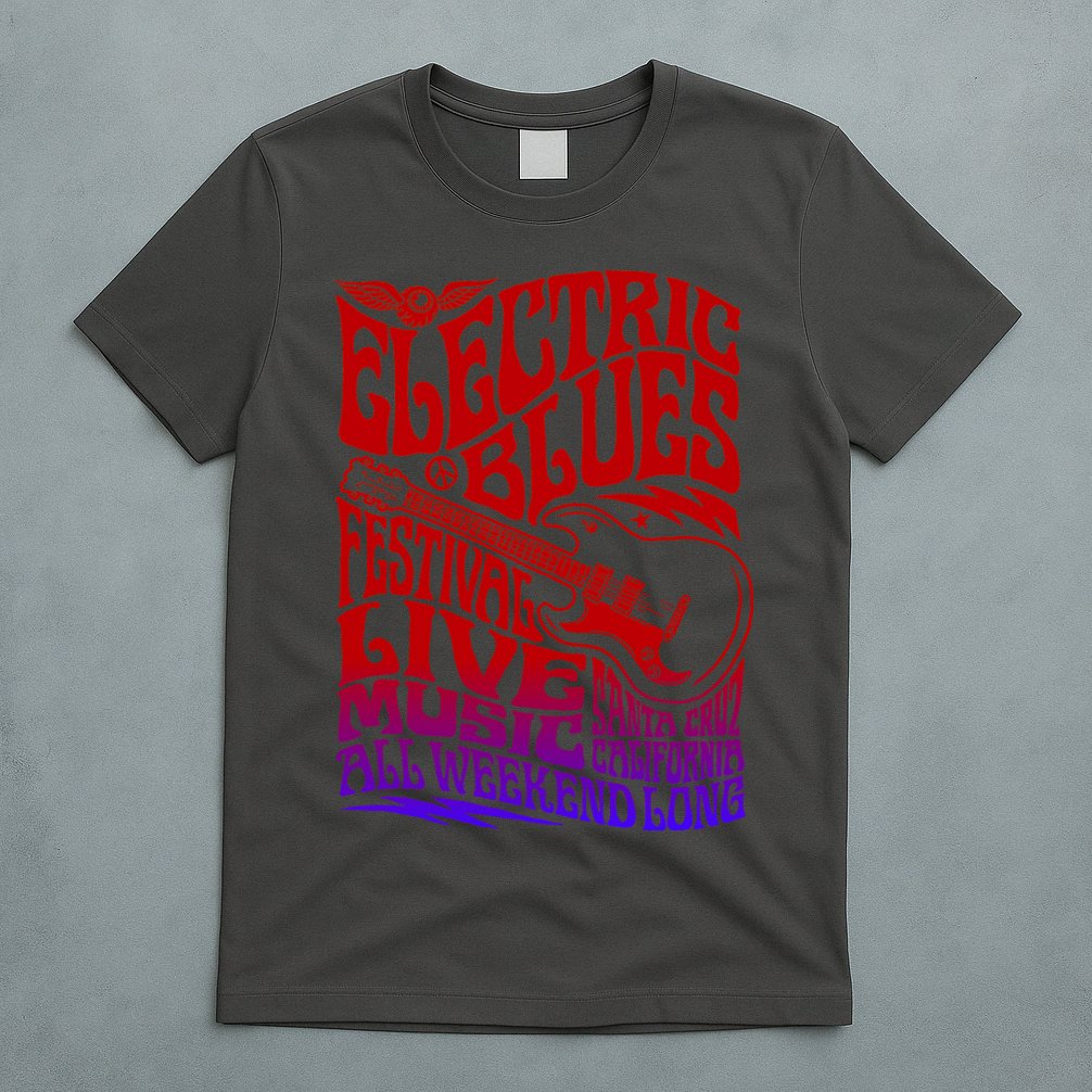 Electric Blues Festival Live Music Santa Cruz California T-Shirt