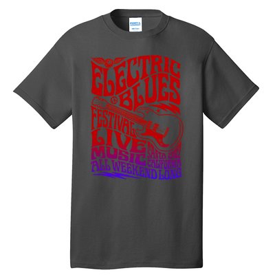 Electric Blues Festival Live Music Santa Cruz California Tall T-Shirt