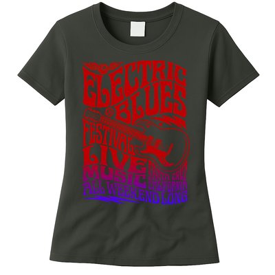 Electric Blues Festival Live Music Santa Cruz California Womens T-Shirt