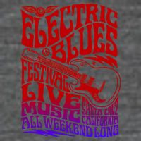 Electric Blues Festival Live Music Santa Cruz California Women's V-Neck T-Shirt