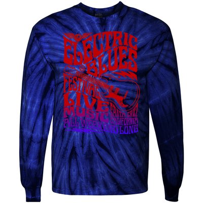 Electric Blues Festival Live Music Santa Cruz California Tie-Dye Long Sleeve Shirt