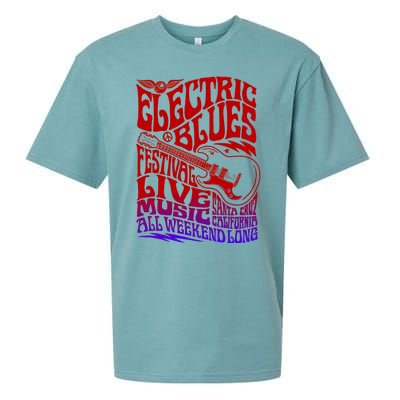 Electric Blues Festival Live Music Santa Cruz California Sueded Cloud Jersey T-Shirt