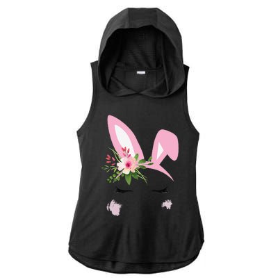 Easter Bunny For Tween Nage Women Ladies PosiCharge Tri-Blend Wicking Draft Hoodie Tank