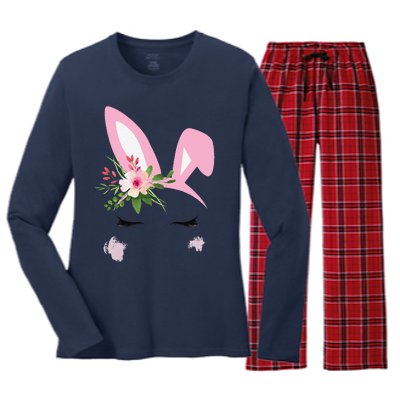 Easter Bunny For Tween Nage Women Women's Long Sleeve Flannel Pajama Set 