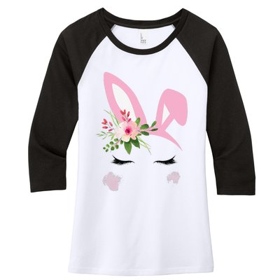 Easter Bunny For Tween Nage Women Women's Tri-Blend 3/4-Sleeve Raglan Shirt