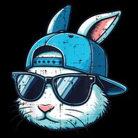 Easter Bunny Face Baseball Cap Sunglasses Rabbit Boy 16 in Basic Backpack