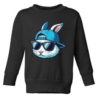 Easter Bunny Face Baseball Cap Sunglasses Rabbit Boy Toddler Sweatshirt