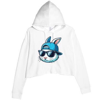 Easter Bunny Face Baseball Cap Sunglasses Rabbit Boy Crop Fleece Hoodie