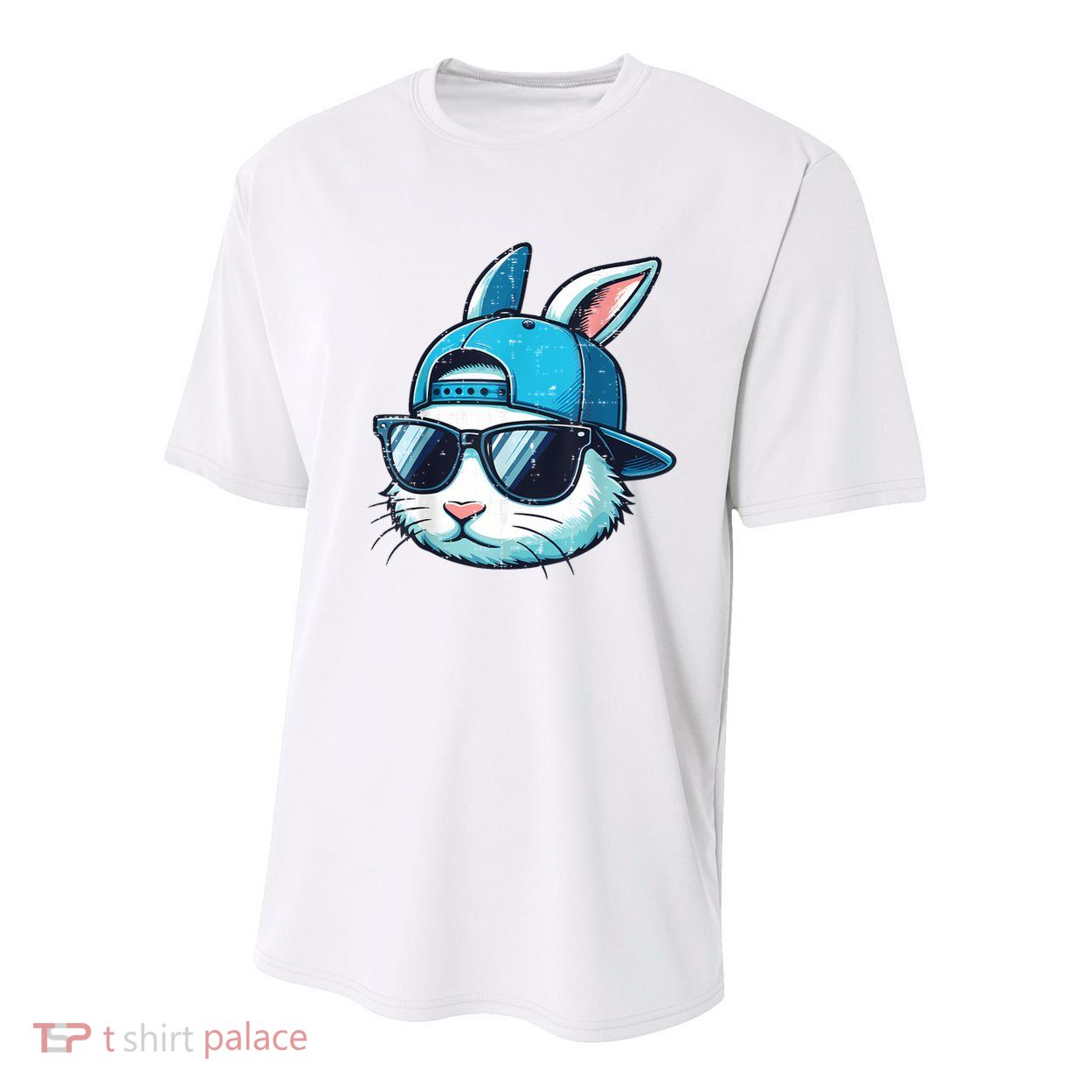 Easter Bunny Face Baseball Cap Sunglasses Rabbit Boy Youth Performance Sprint T-Shirt
