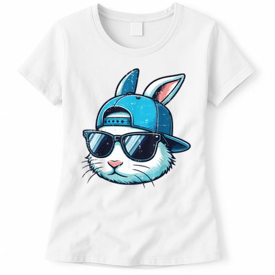 Easter Bunny Face Baseball Cap Sunglasses Rabbit Boy Womens T-Shirt
