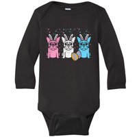 Easter Bunny French Bulldogs Frenchie Dogs Men Women Baby Long Sleeve Bodysuit