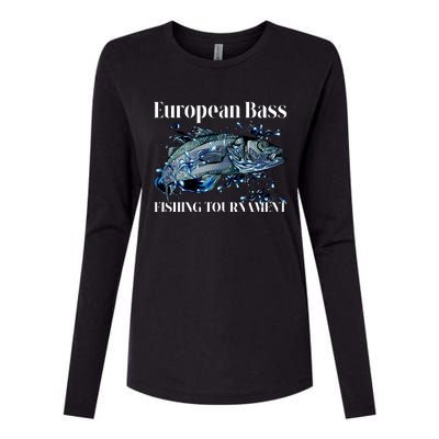 European Bass Fishing Tournament Womens Cotton Relaxed Long Sleeve T-Shirt