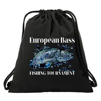 European Bass Fishing Tournament Drawstring Bag
