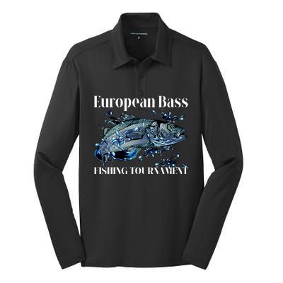 European Bass Fishing Tournament Silk Touch Performance Long Sleeve Polo