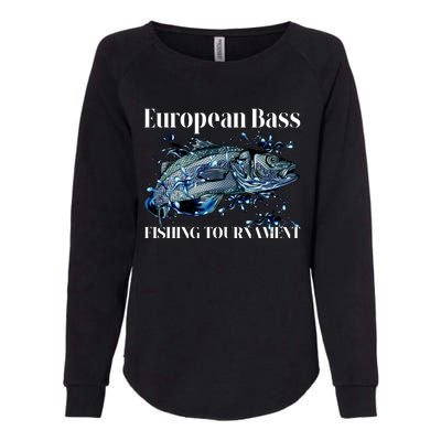 European Bass Fishing Tournament Womens California Wash Sweatshirt