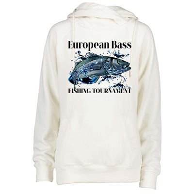 European Bass Fishing Tournament Womens Funnel Neck Pullover Hood