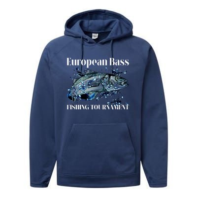 European Bass Fishing Tournament Performance Fleece Hoodie