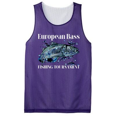 European Bass Fishing Tournament Mesh Reversible Basketball Jersey Tank