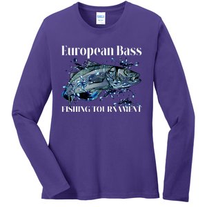 European Bass Fishing Tournament Ladies Long Sleeve Shirt