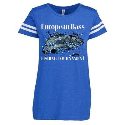 European Bass Fishing Tournament Enza Ladies Jersey Football T-Shirt