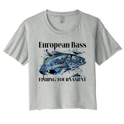 European Bass Fishing Tournament Women's Crop Top Tee