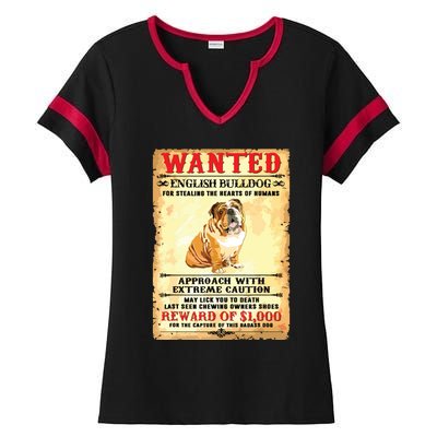 English Bulldog Funny Dog Lover Gifts Ladies Halftime Notch Neck Tee