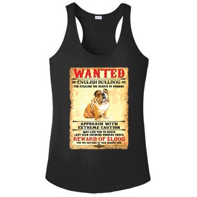 English Bulldog Funny Dog Lover Gifts Ladies PosiCharge Competitor Racerback Tank