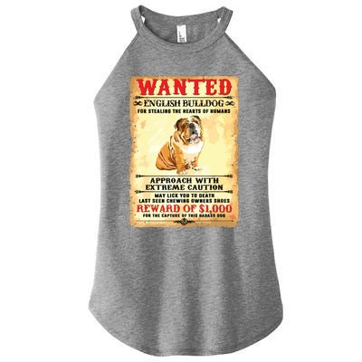 English Bulldog Funny Dog Lover Gifts Women’s Perfect Tri Rocker Tank