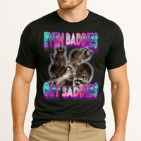 Even Baddies Get Saddies Raccoon Funny Oddly Specific Meme Cooling Performance Crew T-Shirt
