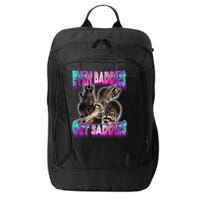 Even Baddies Get Saddies Raccoon Funny Oddly Specific Meme City Backpack