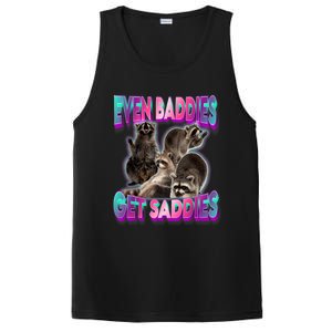 Even Baddies Get Saddies Raccoon Funny Oddly Specific Meme PosiCharge Competitor Tank