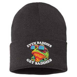 Even Baddies Get Saddies Sustainable Knit Beanie