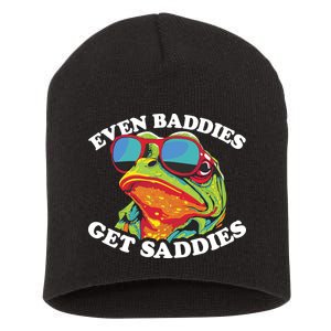 Even Baddies Get Saddies Short Acrylic Beanie