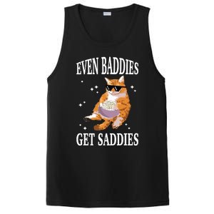 Even Baddies Get Saddies Funny Cat Meme PosiCharge Competitor Tank