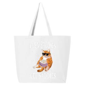 Even Baddies Get Saddies Funny Cat Meme 25L Jumbo Tote