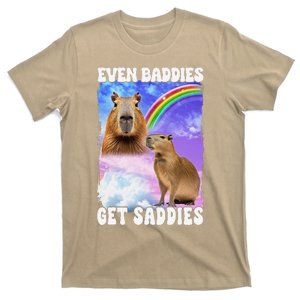 Even Baddies Get Saddies Bad Girl Capibara T-Shirt