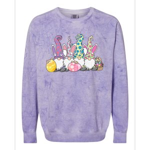 Easter Bunny Gnome Easter Eggs Hunting Colorblast Crewneck Sweatshirt