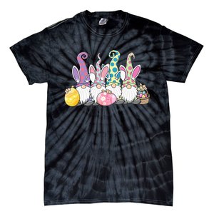 Easter Bunny Gnome Easter Eggs Hunting Tie-Dye T-Shirt