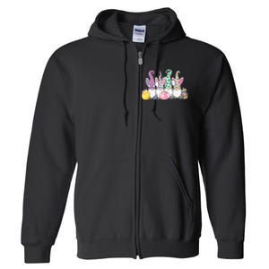 Easter Bunny Gnome Easter Eggs Hunting Full Zip Hoodie