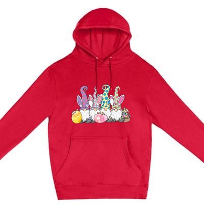 Easter Bunny Gnome Easter Eggs Hunting Premium Pullover Hoodie