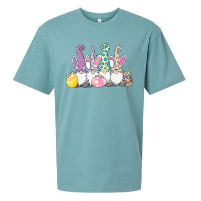 Easter Bunny Gnome Easter Eggs Hunting Sueded Cloud Jersey T-Shirt