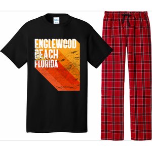 Englewood Beach Gift Retro Style Florida Gift Pajama Set