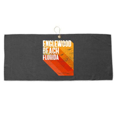 Englewood Beach Gift Retro Style Florida Gift Large Microfiber Waffle Golf Towel